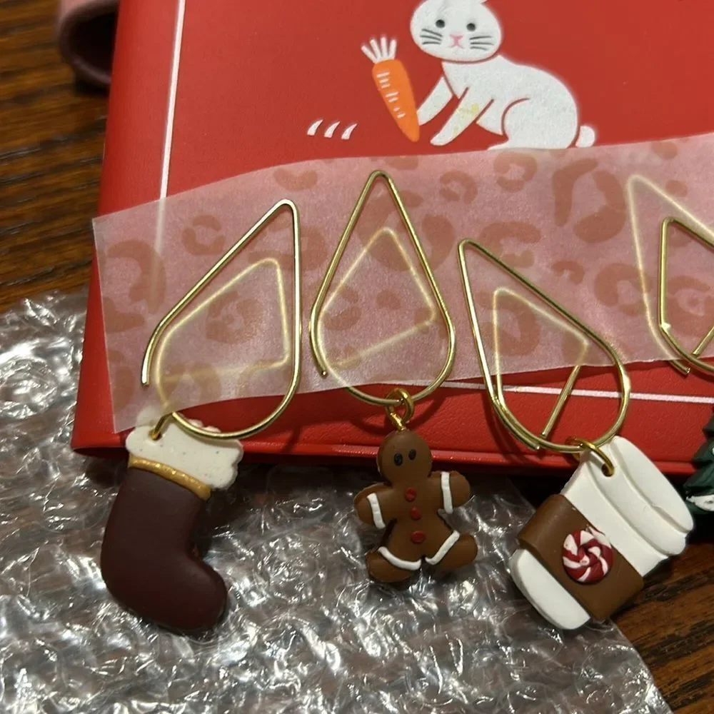 Paper clips Xmas motive acrylic material bundle of 4